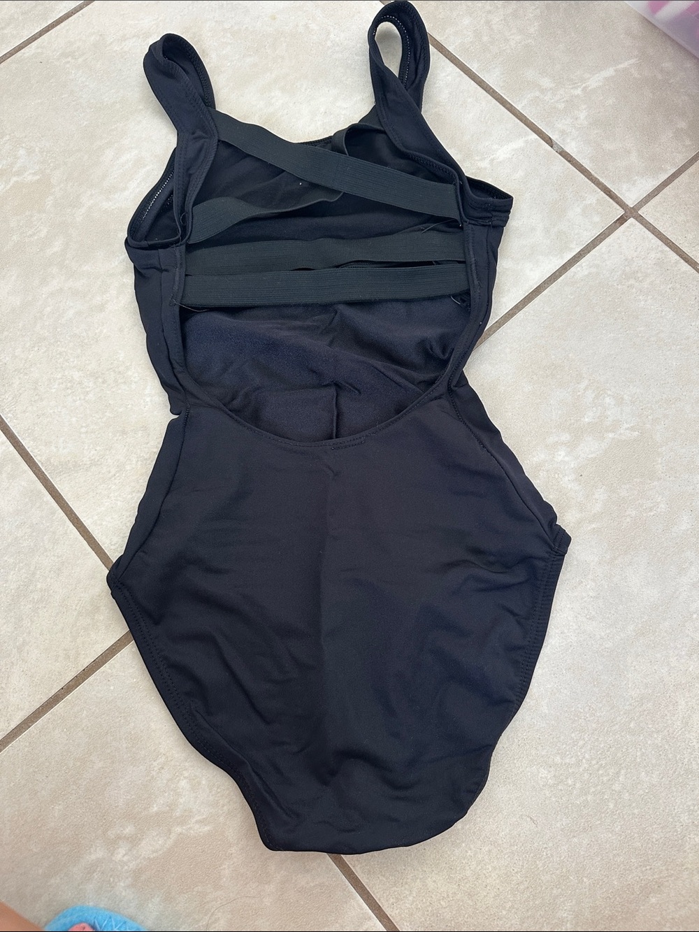 Black Leotard with Strappy Back